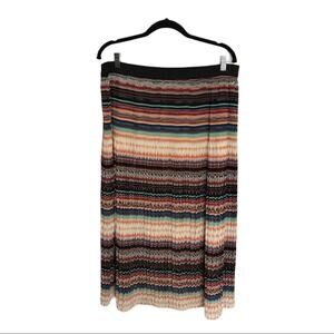 NY Collection Maxi Skirt XL Broomstick Striped Womens